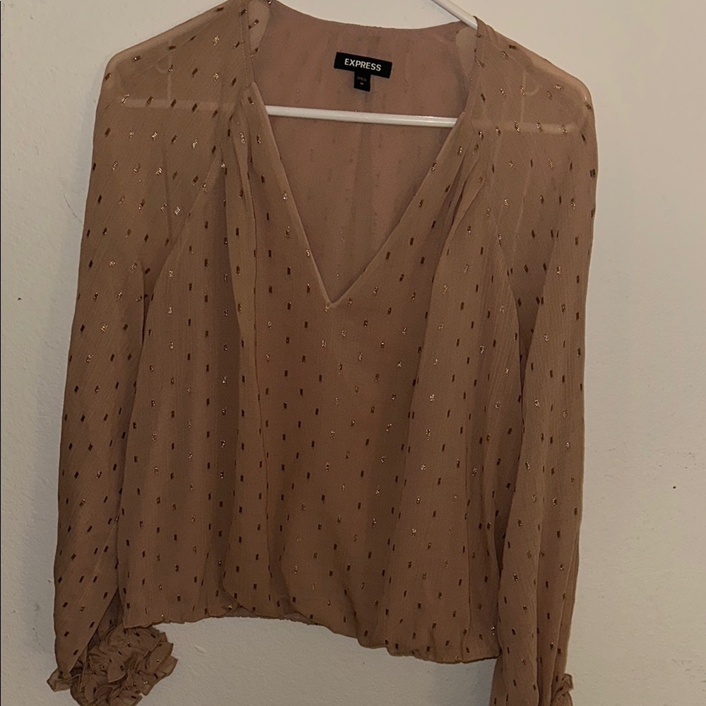 Express Women's Tan Blouse